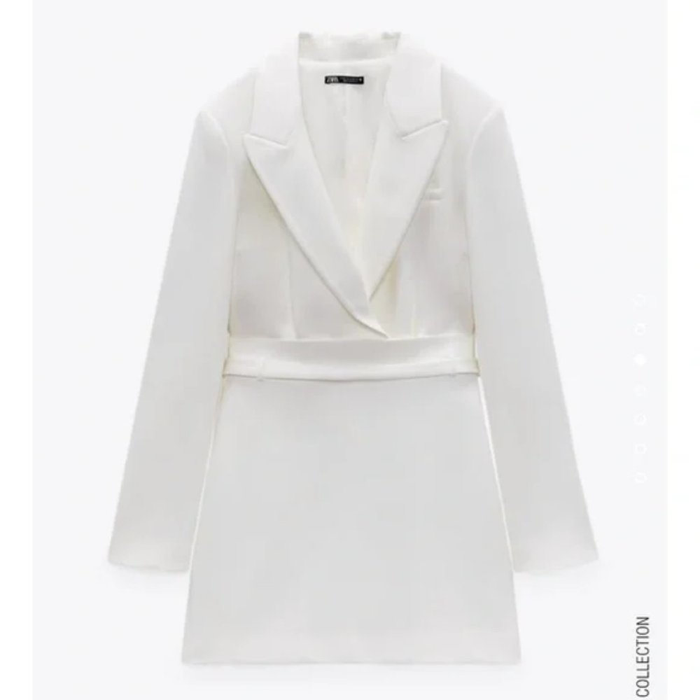 ZARA Blazer Dress White - Picture 3 of 9